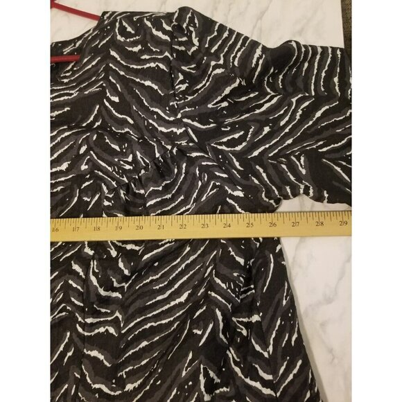 Maggie Barnes  Sz 1x Jacket Top‎ Black And White - Picture 3 of 12
